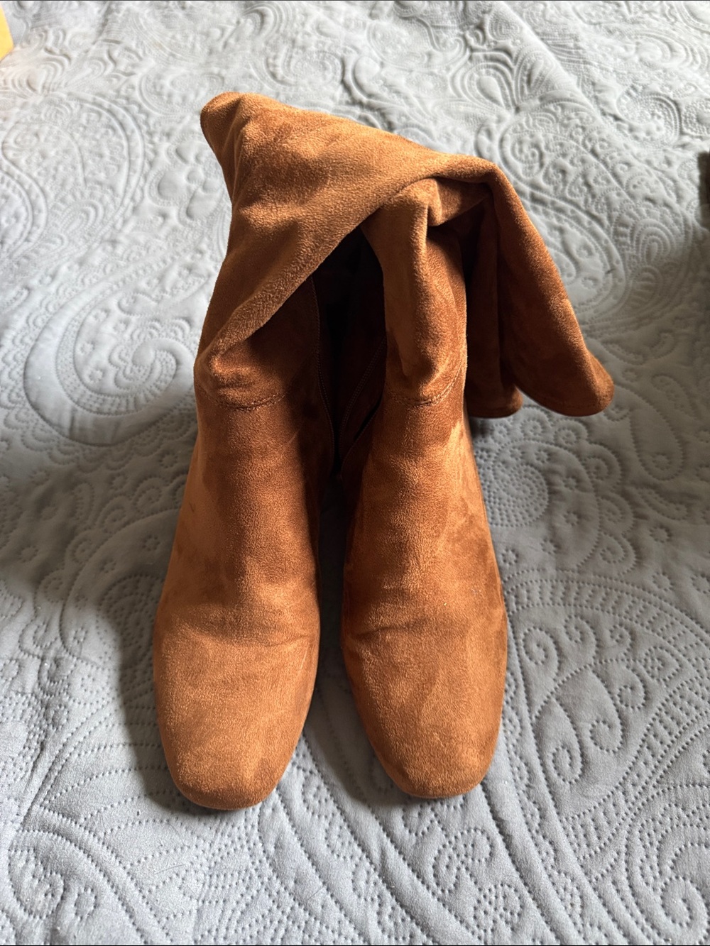 Steve Madden Women's Knee High Suede Boots - Rust Brown